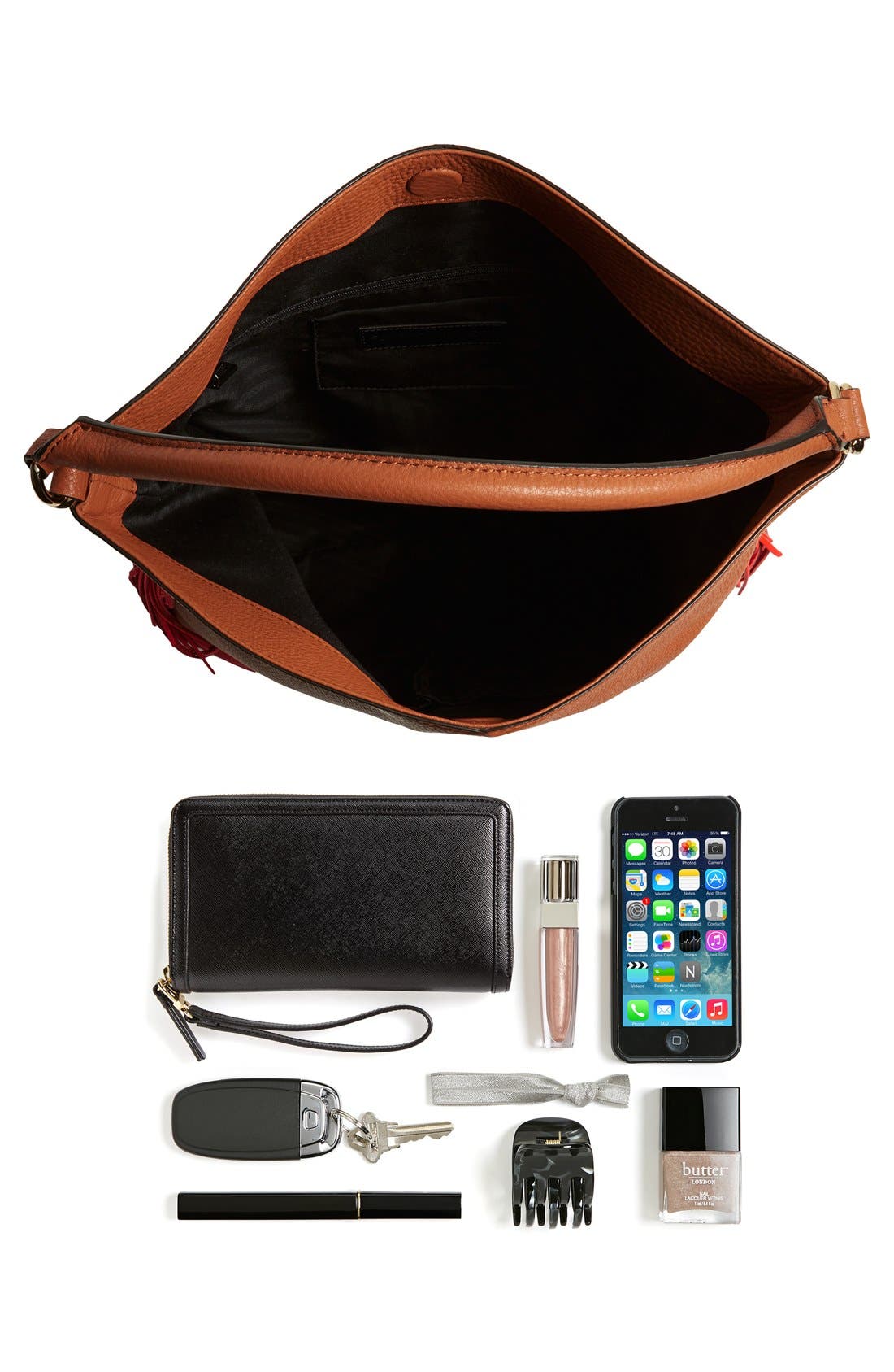 'Clark' Hobo, Alternate, color, ALMOND/ RED/ LIGHT GOLD HRDWR