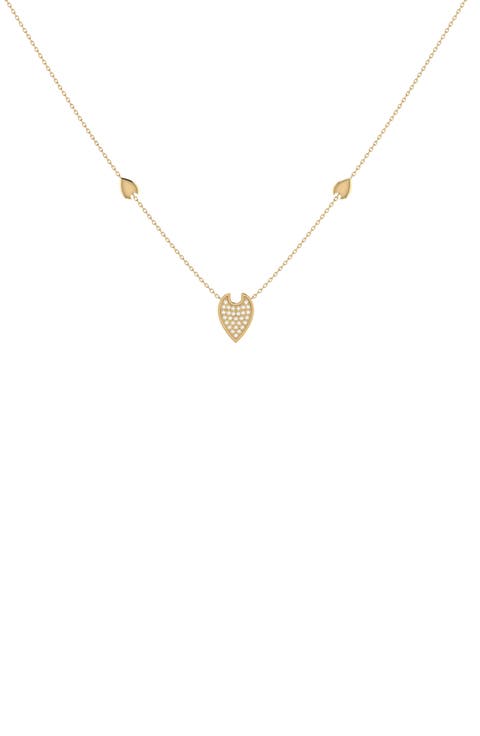 Raindrop Diamond Pendant Necklace