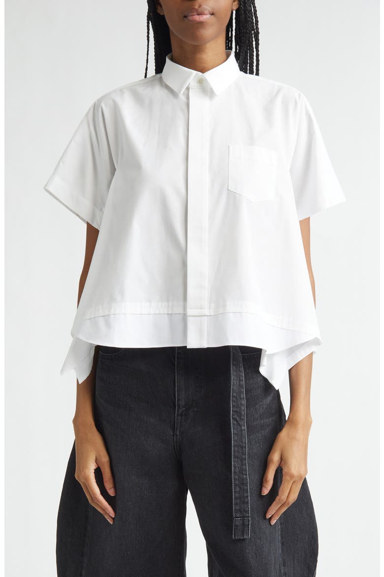 Poplin Shirt, Main, color, OFF WHITE