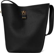 Tory Burch Slim Lock Leather Bucket Bag