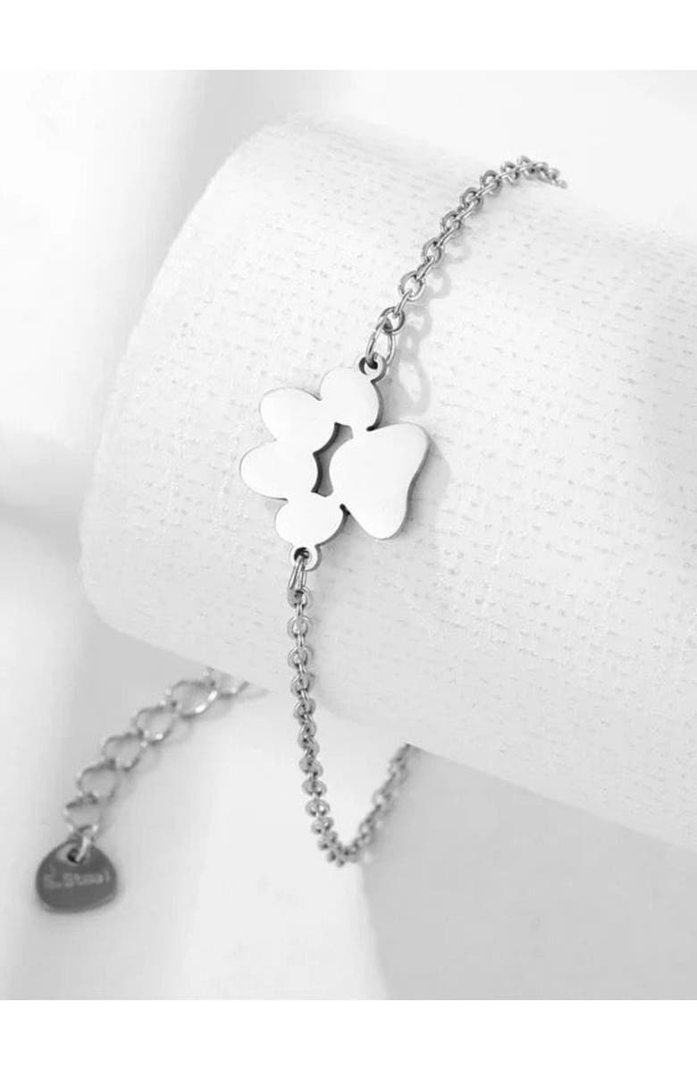 Hollywood Sensation PurePaw Link Chain Paw Cutout Charm Bracelet, Alternate, color, Silver