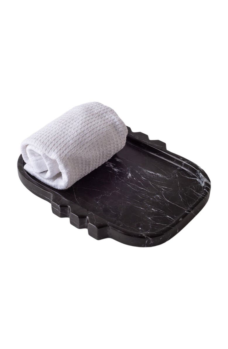 AndJacob Decor Tauro Tray, Alternate, color, Black Marble
