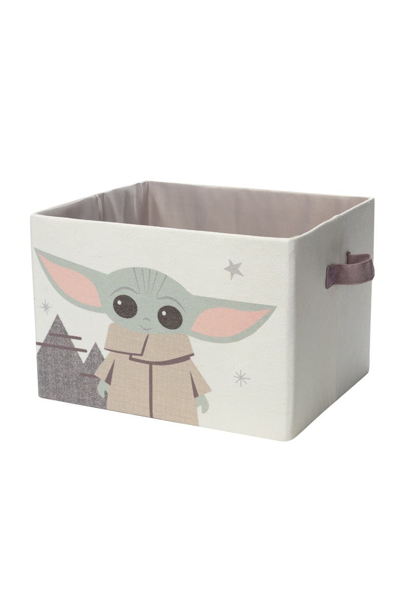 Lambs & Ivy Star Wars Grogu/Baby Yoda Foldable/Collapsible Storage Bin/Basket, Alternate, color, Taupe