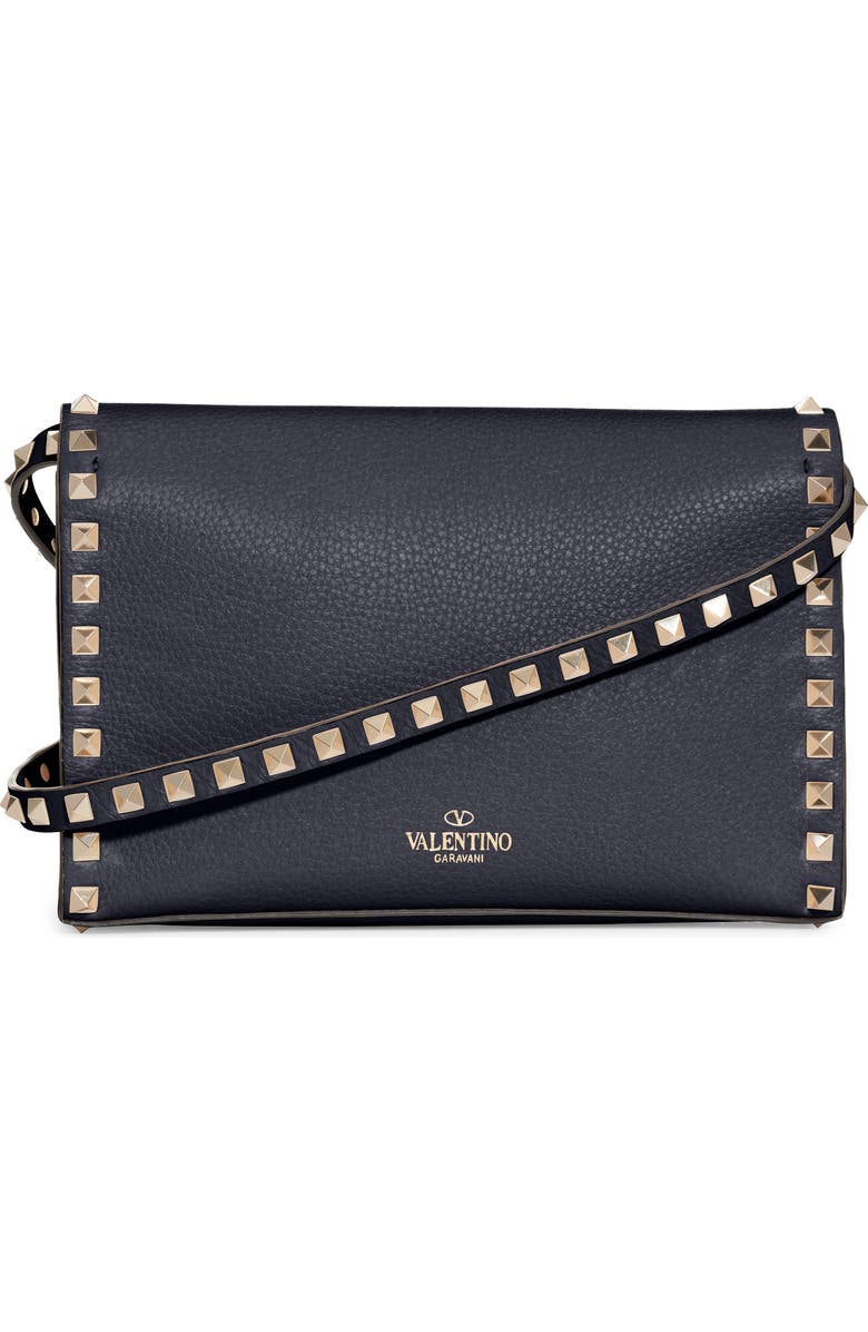 Valentino Garavani Small Rockstud Leather Shoulder Bag, Alternate, color,