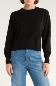 INDUSTRY REPUBLIC CLOTHING Textured Crop Sweater