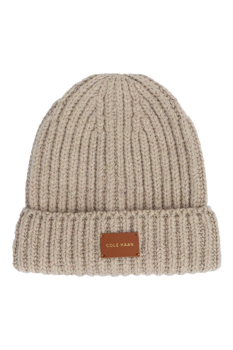 Chunky Cuff Beanie, Main, color, LIGHT SESAME