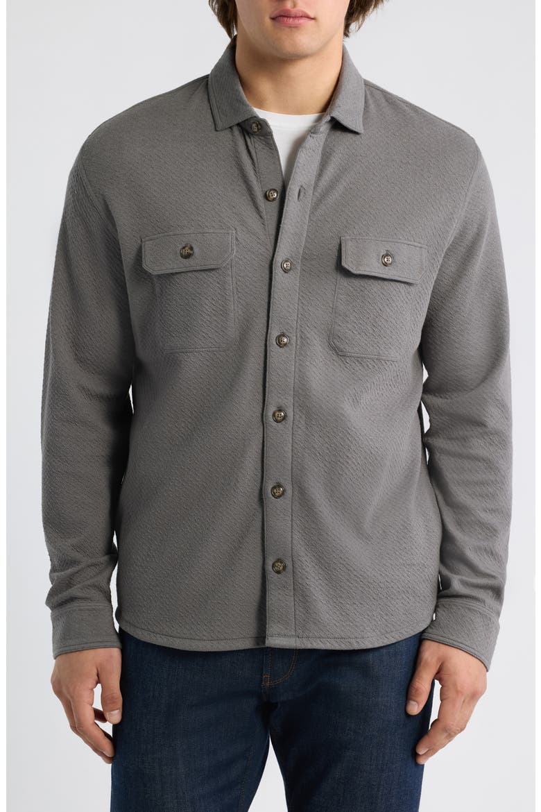 Ridgeline Knit Shirt Jacket, Alternate, color, CHARCOAL