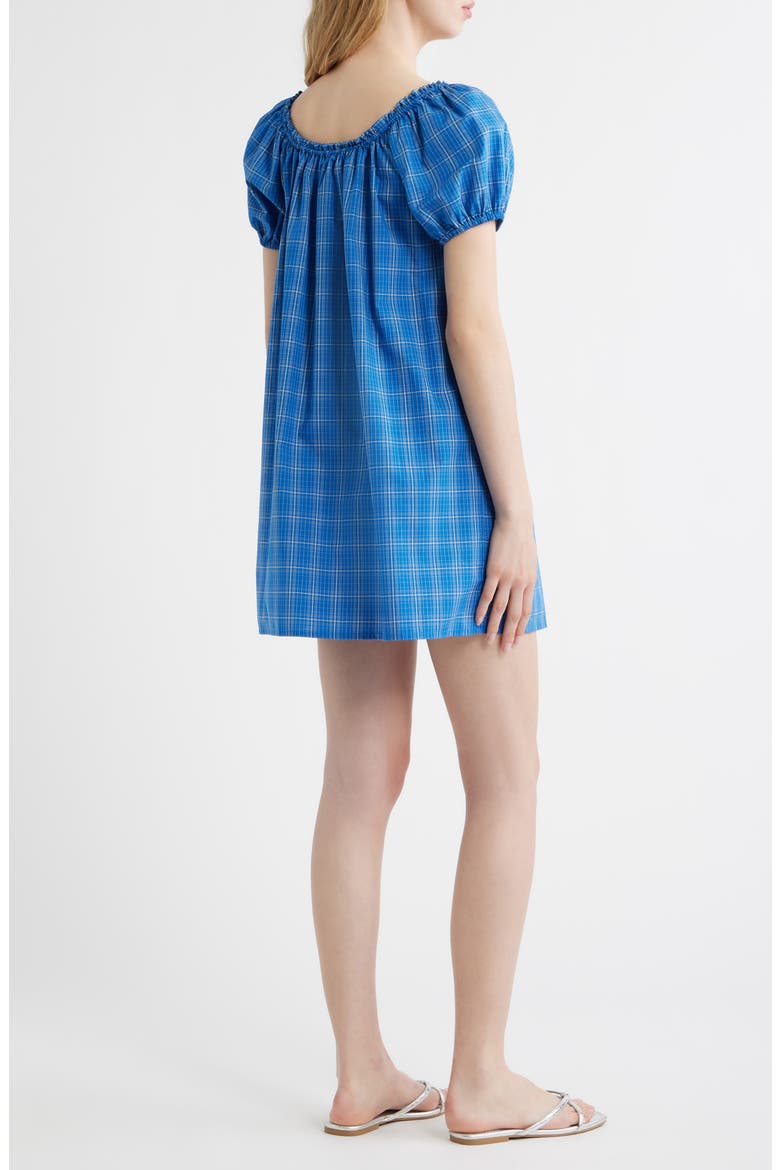 Costa Minidress, Alternate, color, FLOR CHECK - COBALT