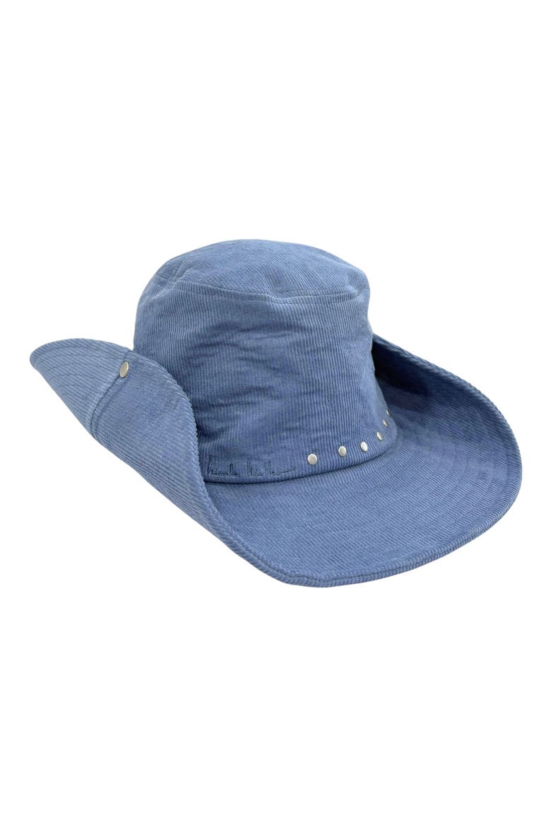 Corduroy Packable Cowboy Hat, Alternate, color, DENIM