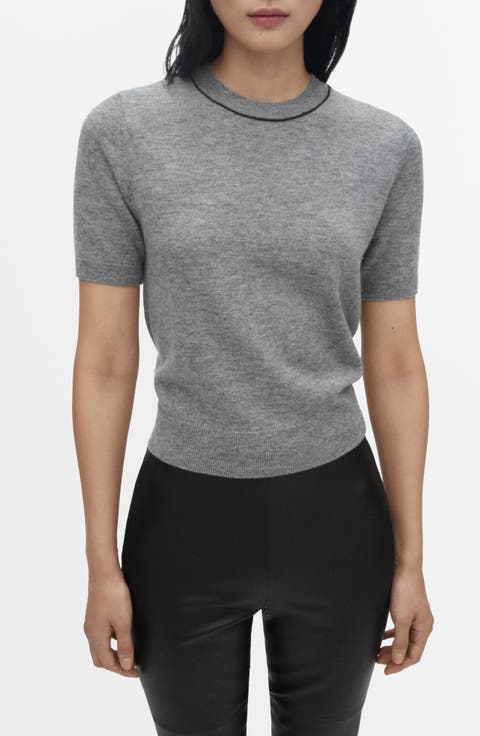 Short Sleeve Wool Sweater
