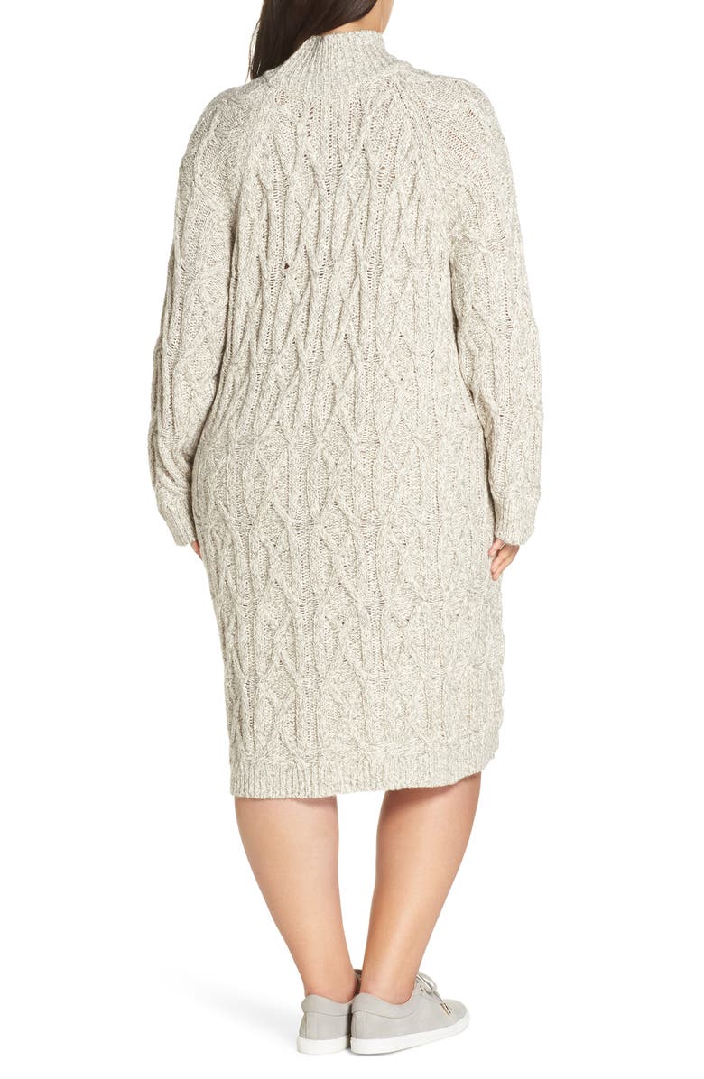 BP. Cable Knit Sweater Dress, Alternate, color,