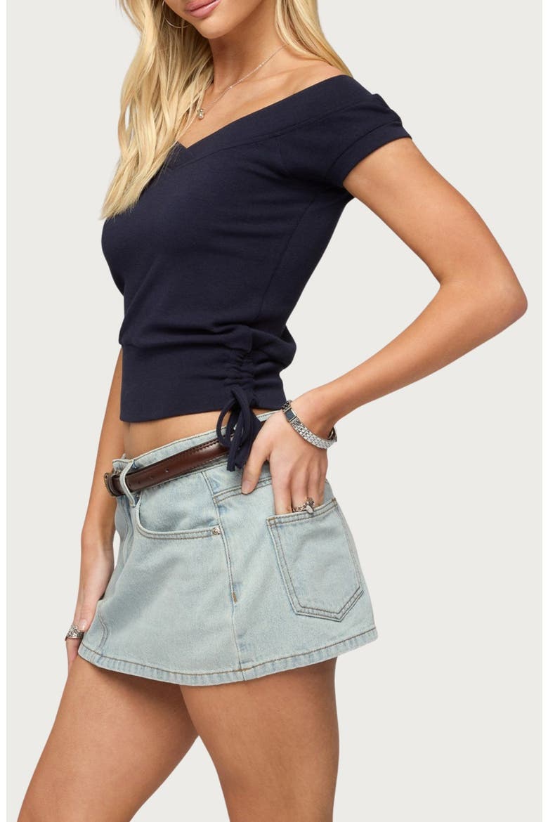 Marula Wide V-Neck Top, Alternate, color, NAVY