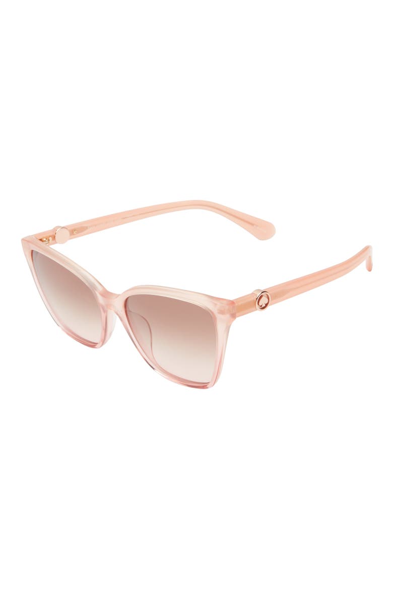 56mm amiyah rectangle sunglasses, Alternate, color, PEACH/ BROWN FUSCHIA MS