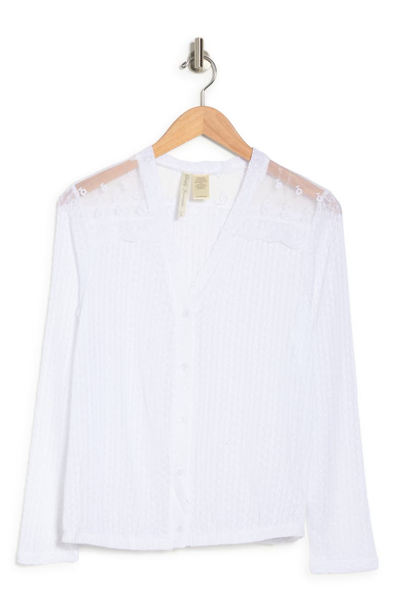 Forgotten Grace Lace Yoke Long Sleeve Sweater Top, Alternate, color, 