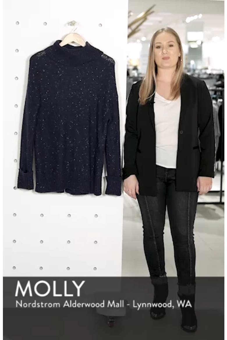 Roll Neck Cotton Wool Blend Sweater video