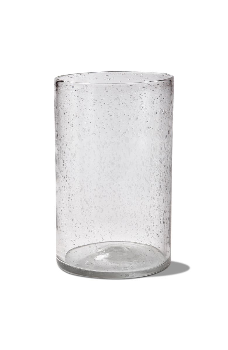 tag Headlands Hurricane Large Clear Glass Vase with Candle Holder, Main, color, White