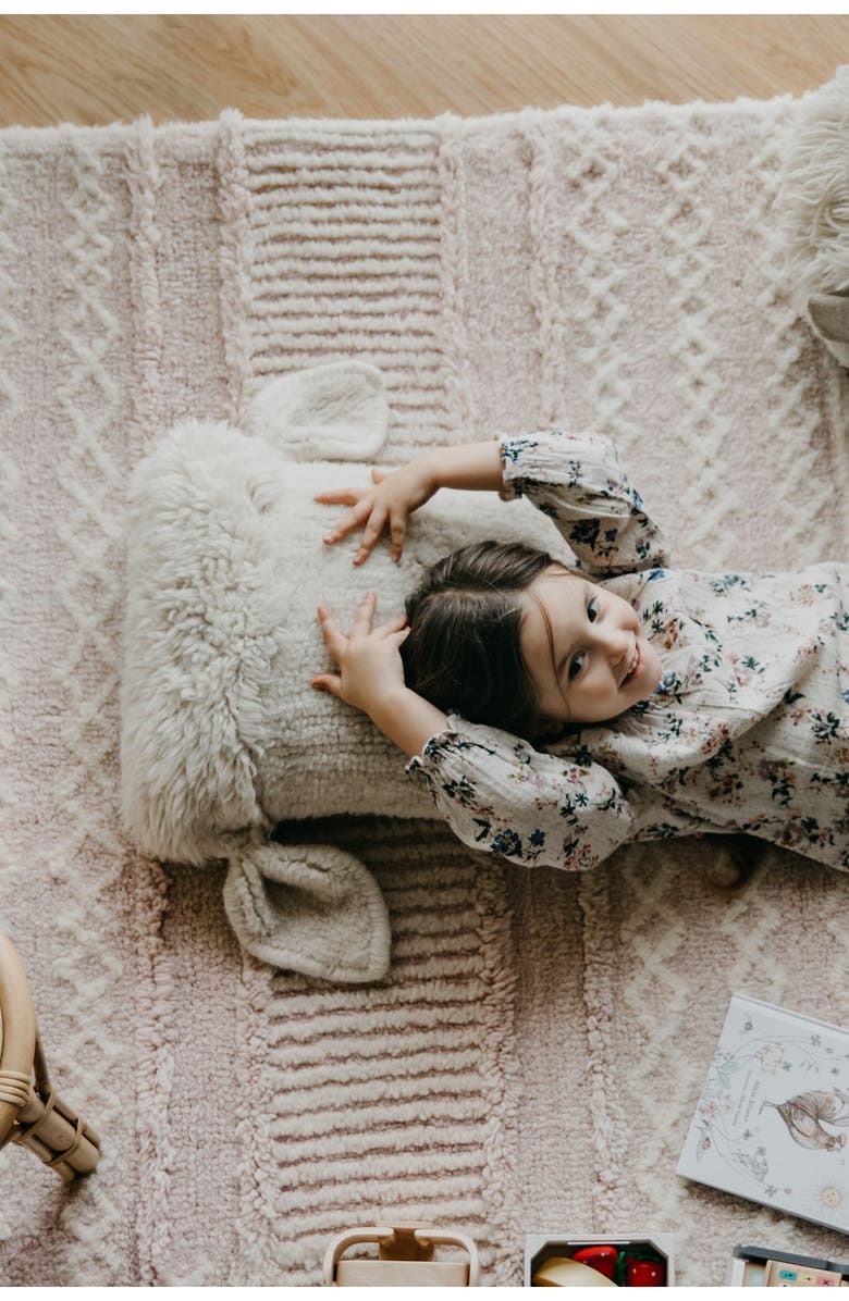 Lorena Canals Washable Wool Sheep Cushion, Alternate, color, Sheep White