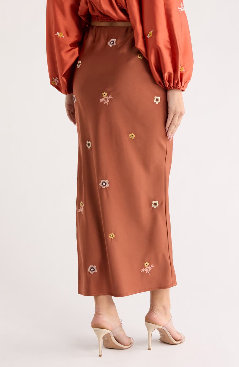 JACQUIE THE LABEL Daisy Midi Skirt, Alternate, color, Brown
