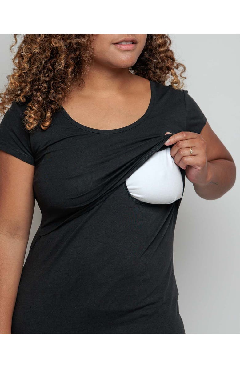 The Bshirt Short Sleeve Nursing T-shirt, Alternate, color, Black