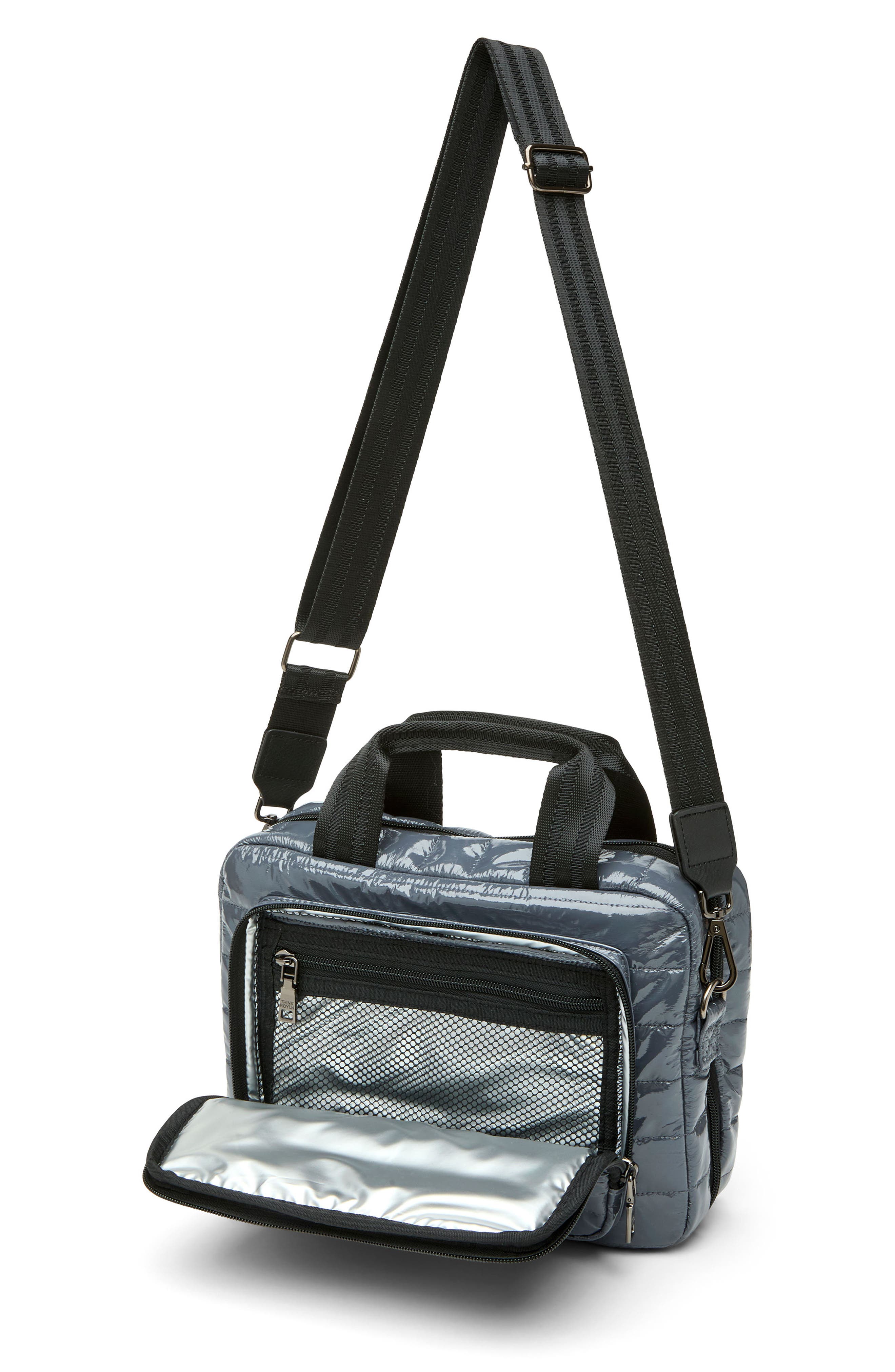 THINK ROYLN Stowaway Travel Bag, Alternate, color, Carbon Patent
