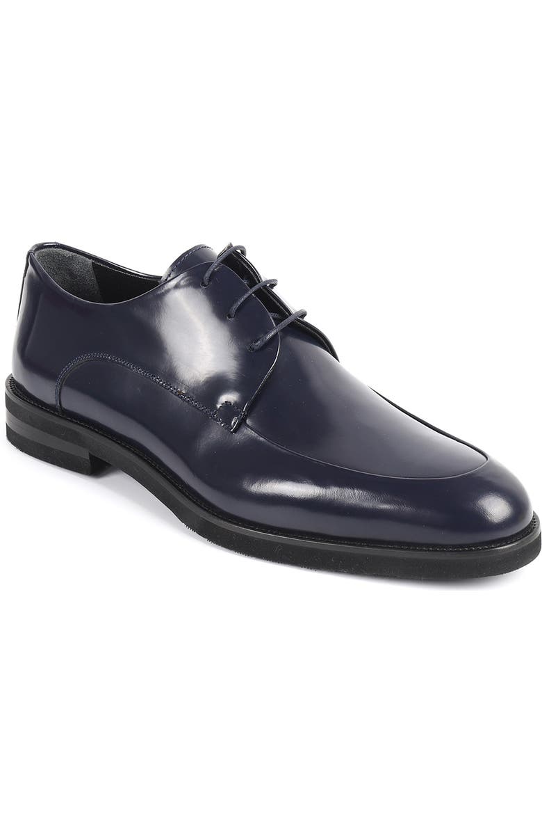 VELLAPAIS Caronari Plain Toe Derby, Main, color, Navy Blue