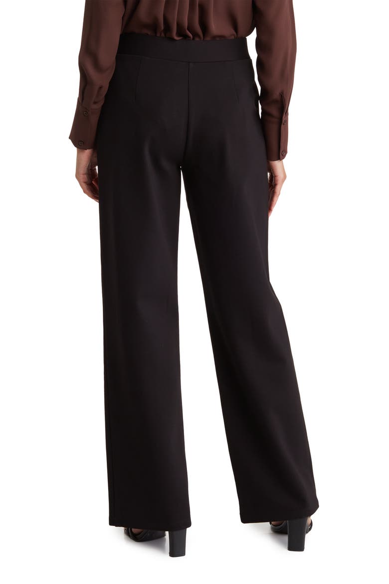 Kim Wide Leg Pull-On Pants, Alternate, color, BLACK