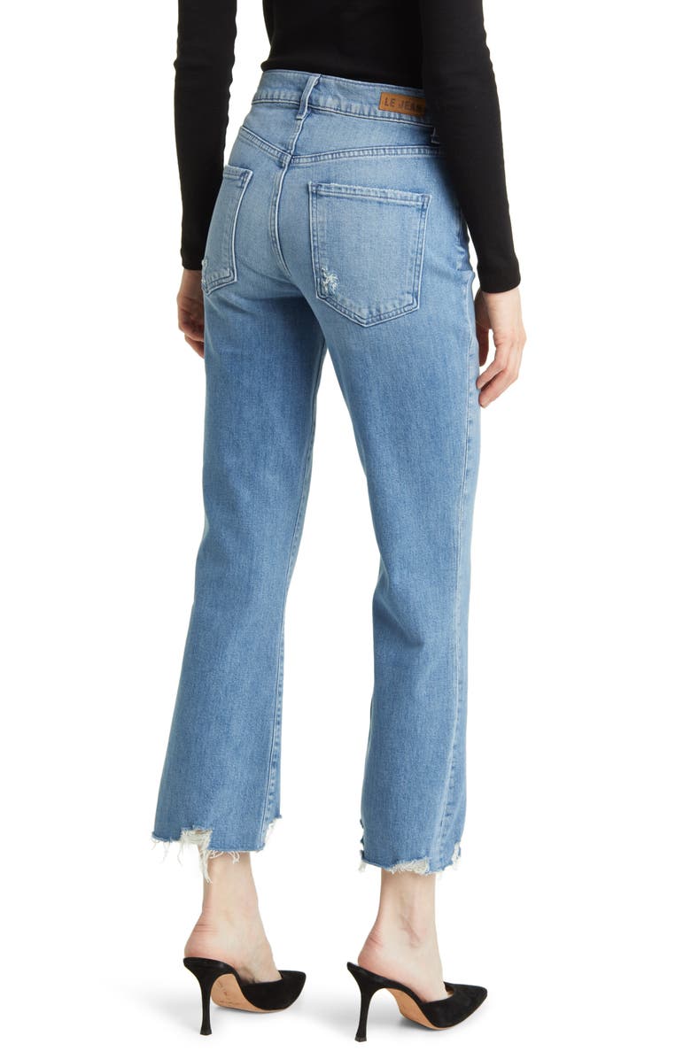 LE JEAN Bella Chew Hem Ankle Flare Jeans, Alternate, color, 