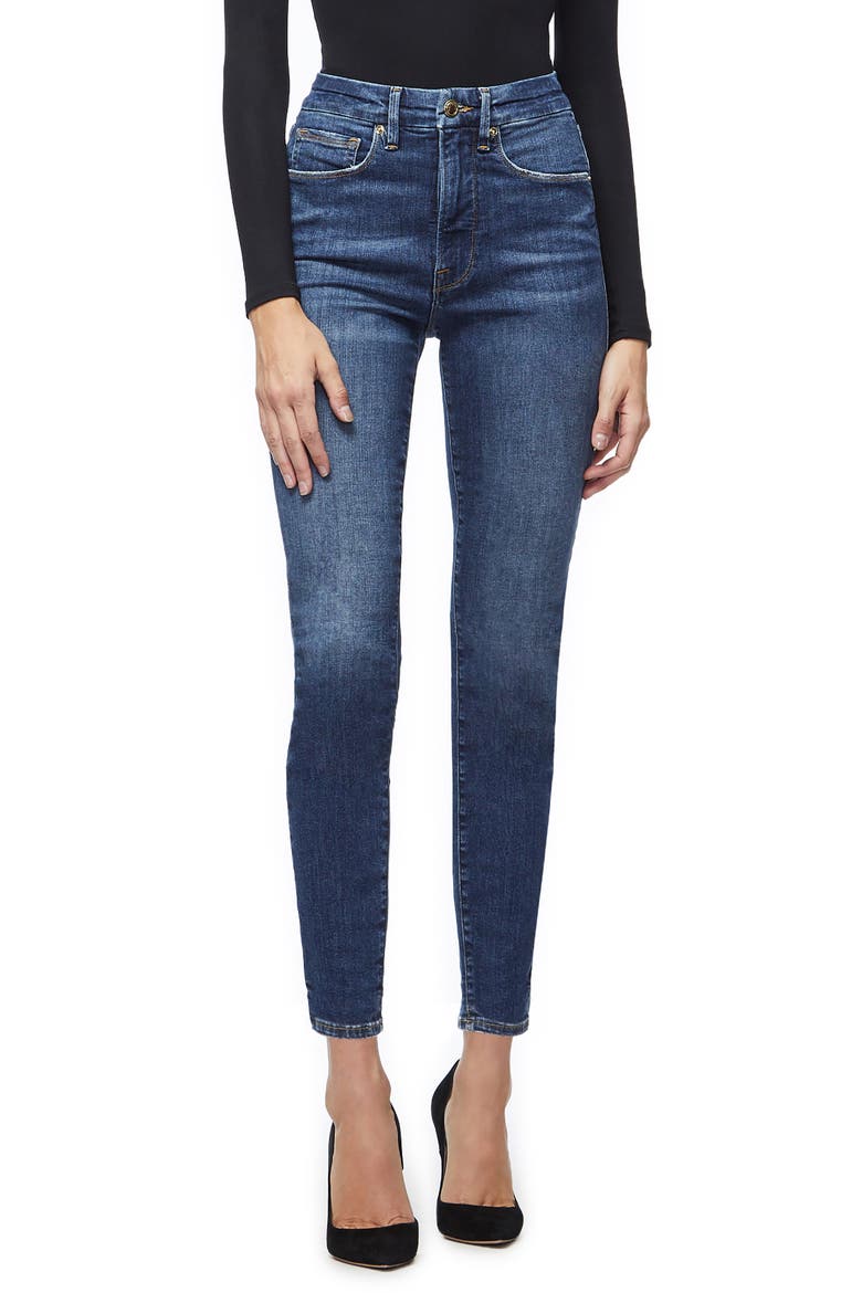 Good Legs High Waist Ankle Skinny Jeans, Main, color, BLUE 265