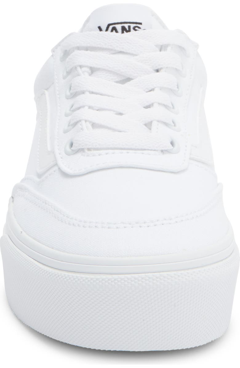 Vans Brooklyn Low Top Platform Sneaker, Alternate, color, Canvas White/White