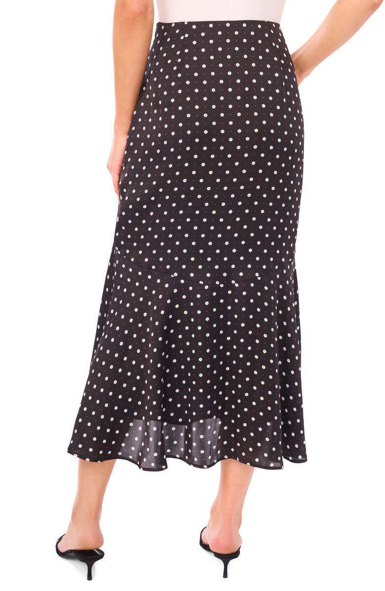 CeCe Flower Print Ruffle Hem Skirt, Alternate, color, 