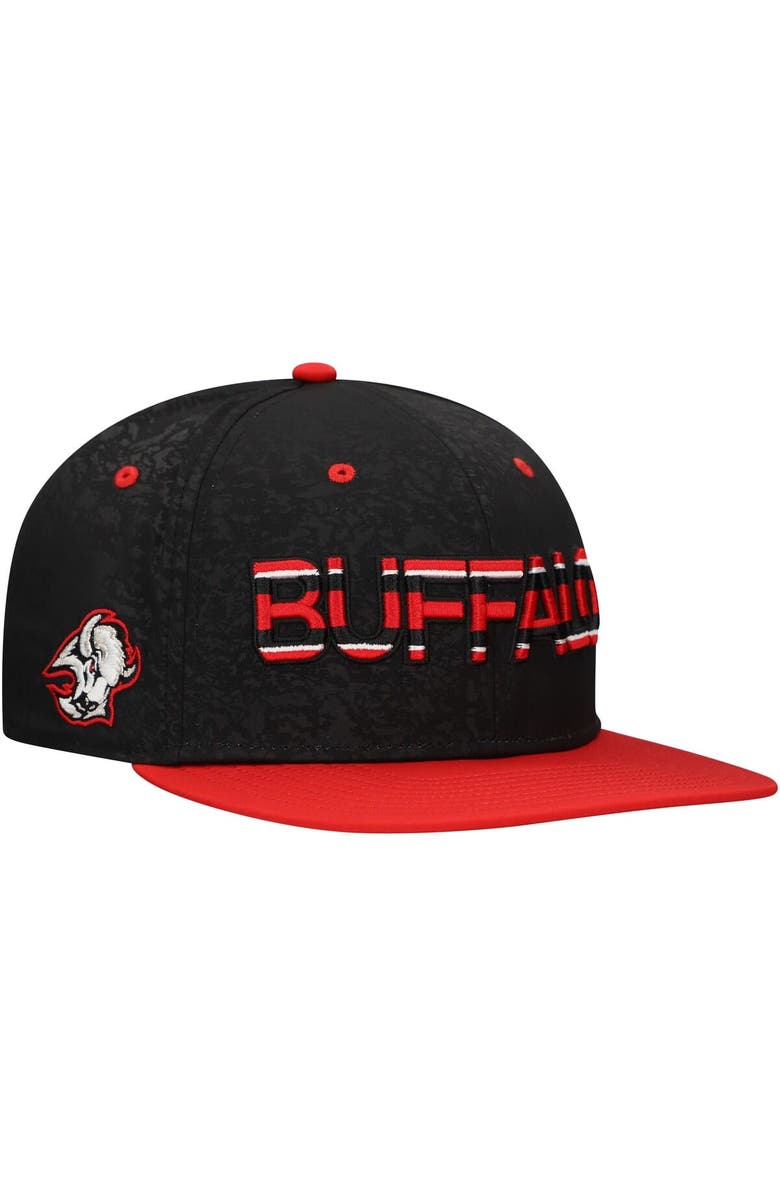 FANATICS Men's Fanatics Black/Red Buffalo Sabres Alternate Logo Snapback Hat, Main, color,
