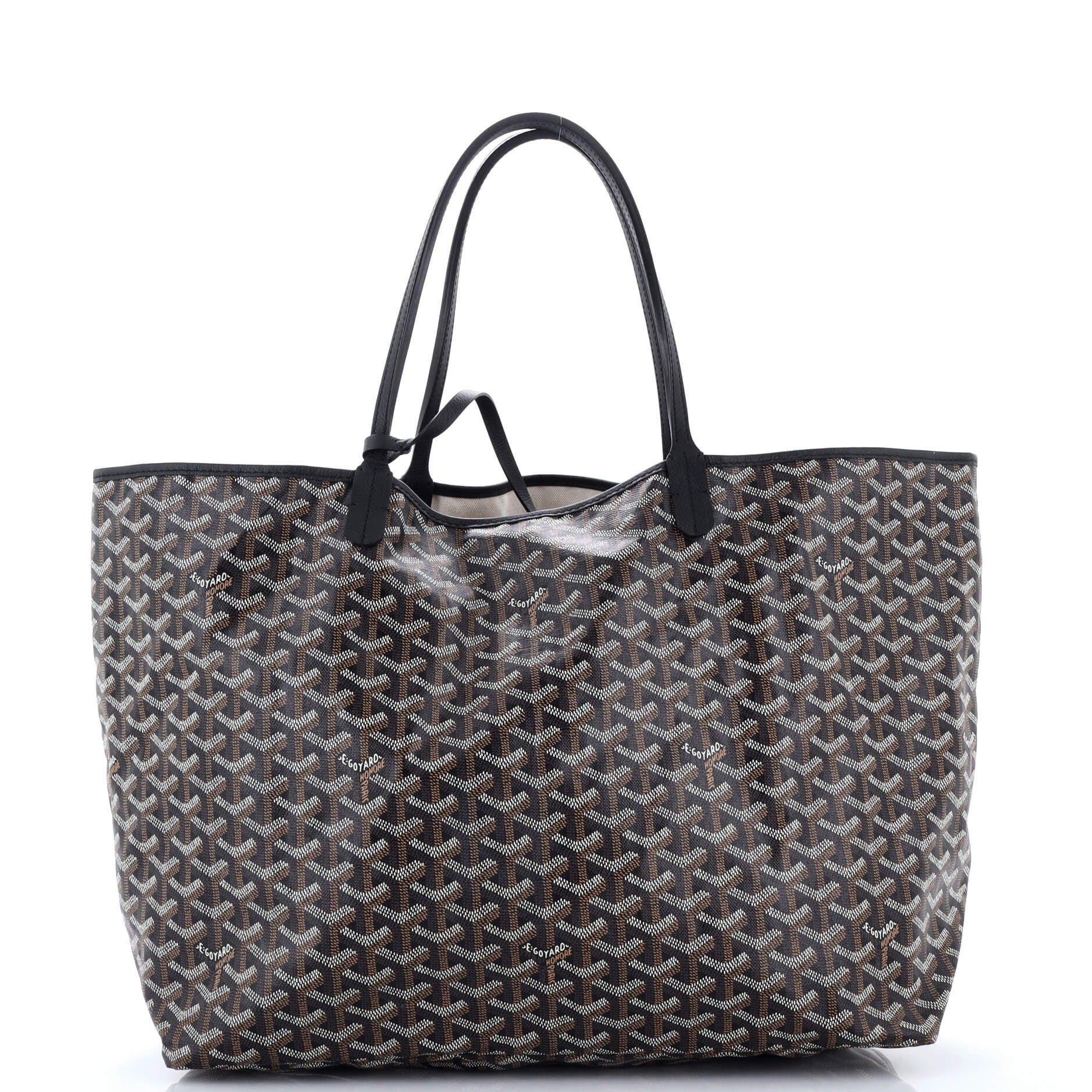 Pre-Owned Goyard Saint Louis Tote Coated Canvas GM, Alternate, color, Black