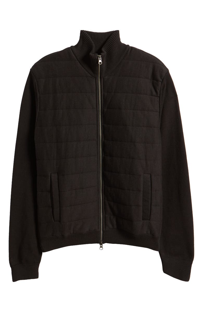 Bugatchi Mock Neck Zip Sweater, Alternate, color, 