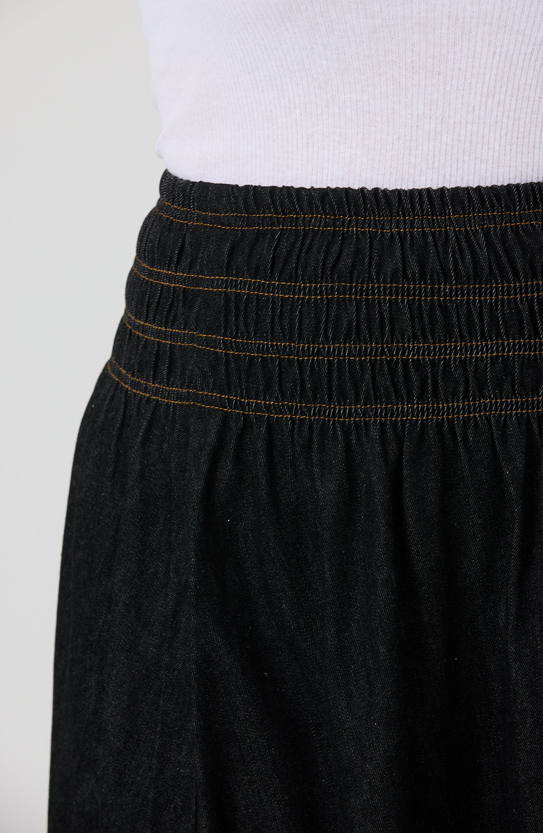 By Tess Collection Hana Skirt, Alternate, color, Black Denim