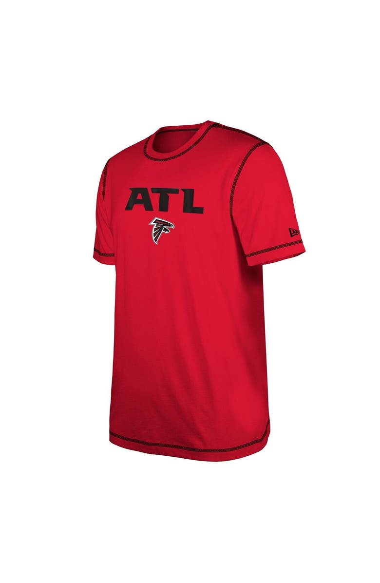 New Era Men's New Era  Red Atlanta Falcons Third Down Puff Print T-Shirt, Alternate, color, Red