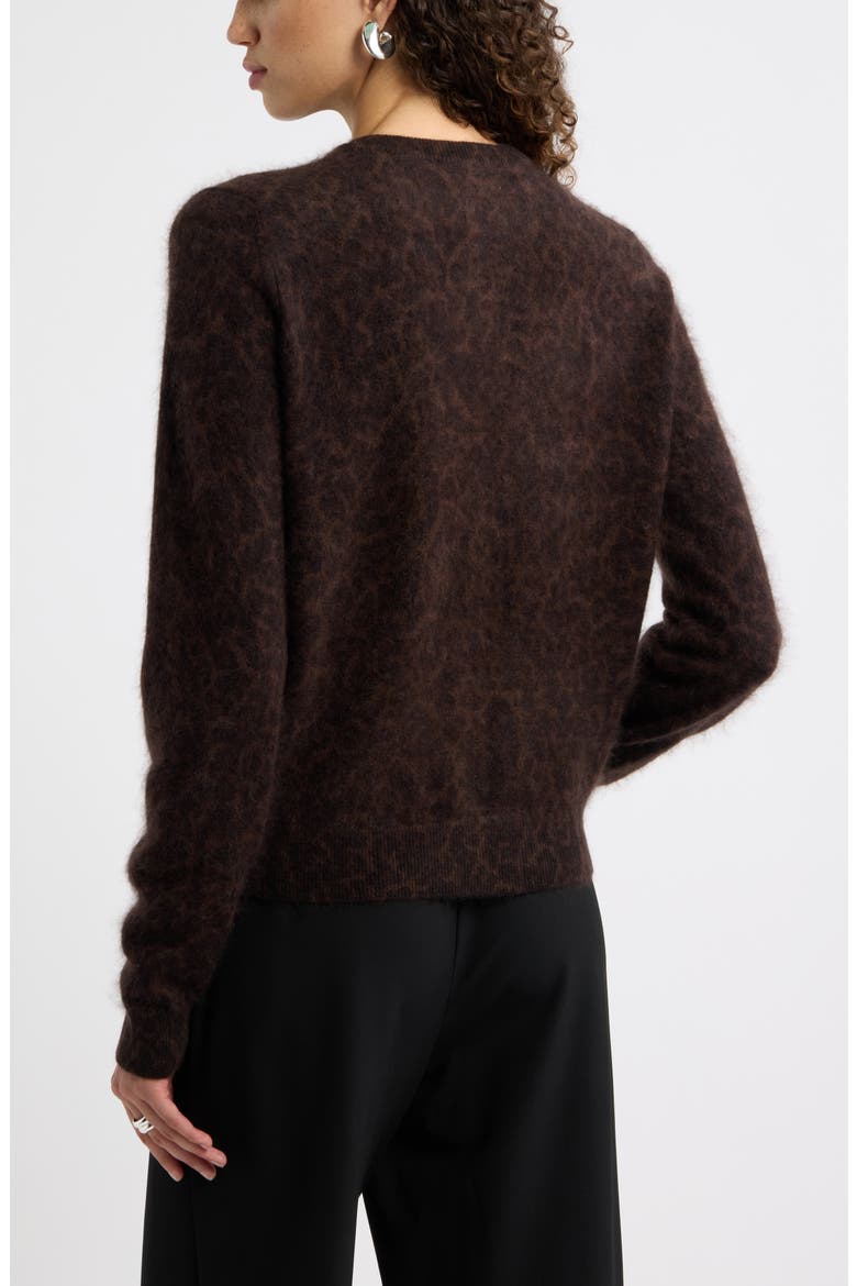Brushed Leopard Print Cashmere Cardigan, Alternate, color, BLACK- BROWN M LEONE LEOPARD