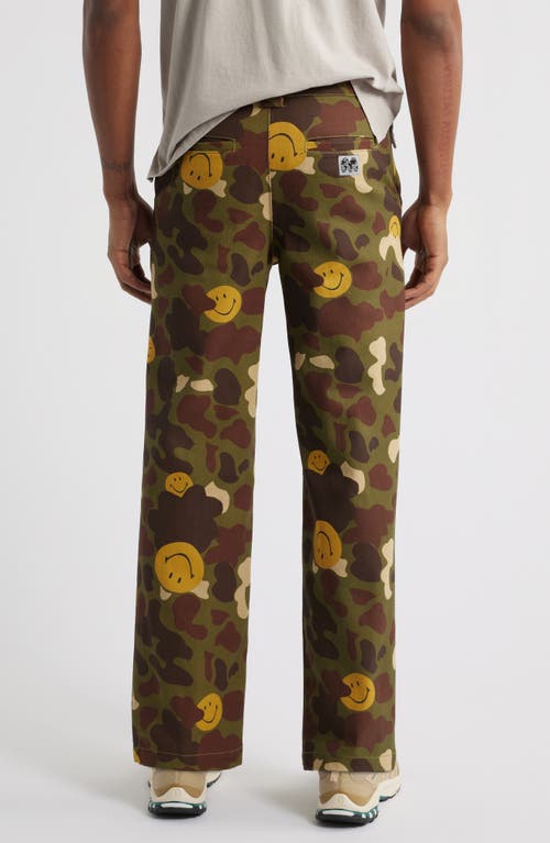 Market Smiley® In Hiding Camo Cotton Twill Workwear Pants In Multi