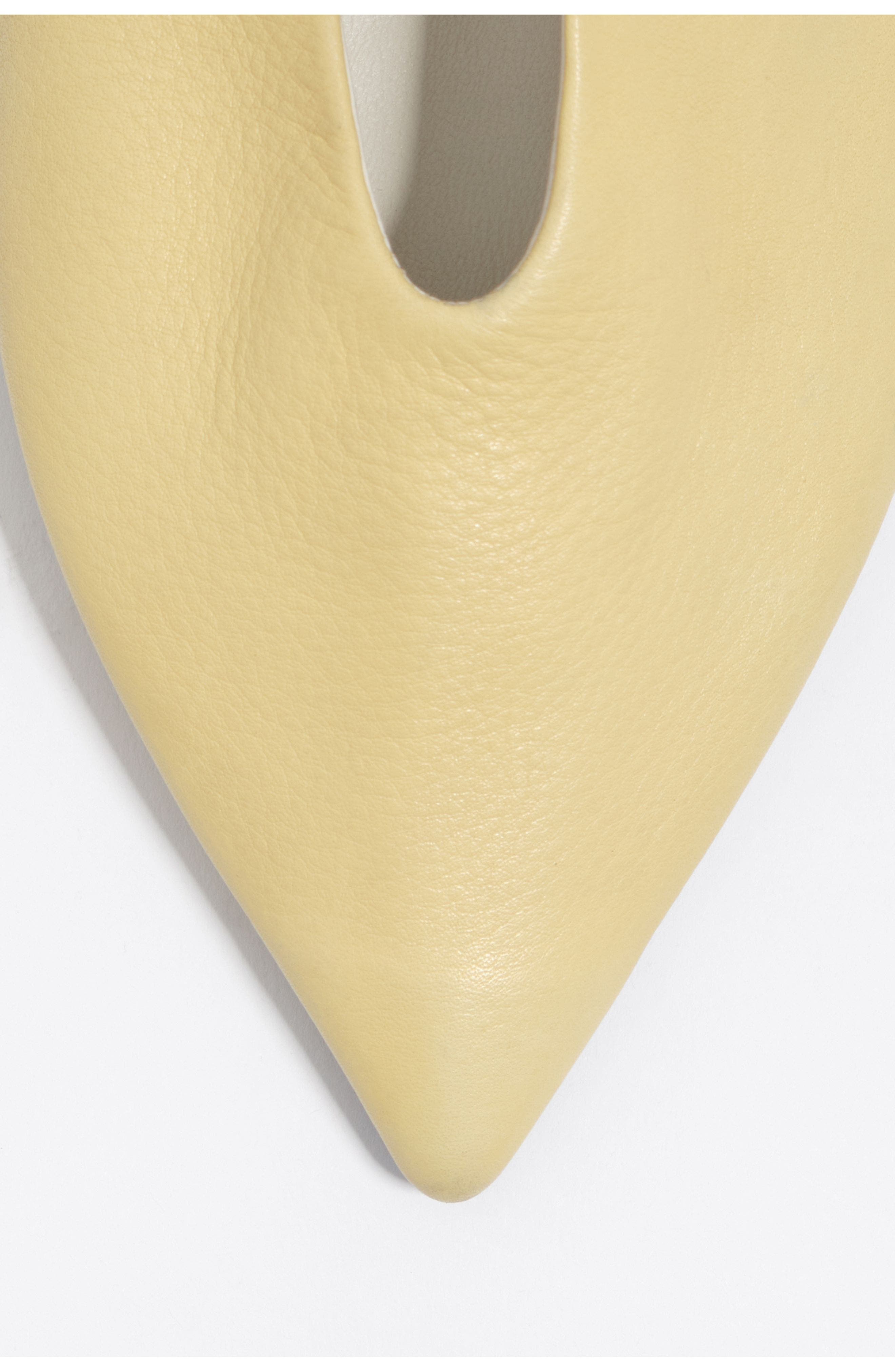 Bimba y Lola Leather Slingback Pointed Toe Ballerina, Alternate, color, Light Yellow