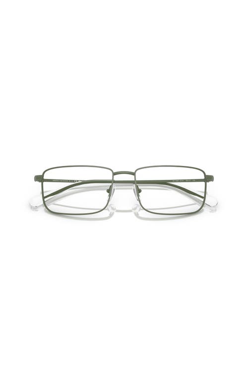 Armani Exchange 56mm Rectangle Optical Glasses In Metallic