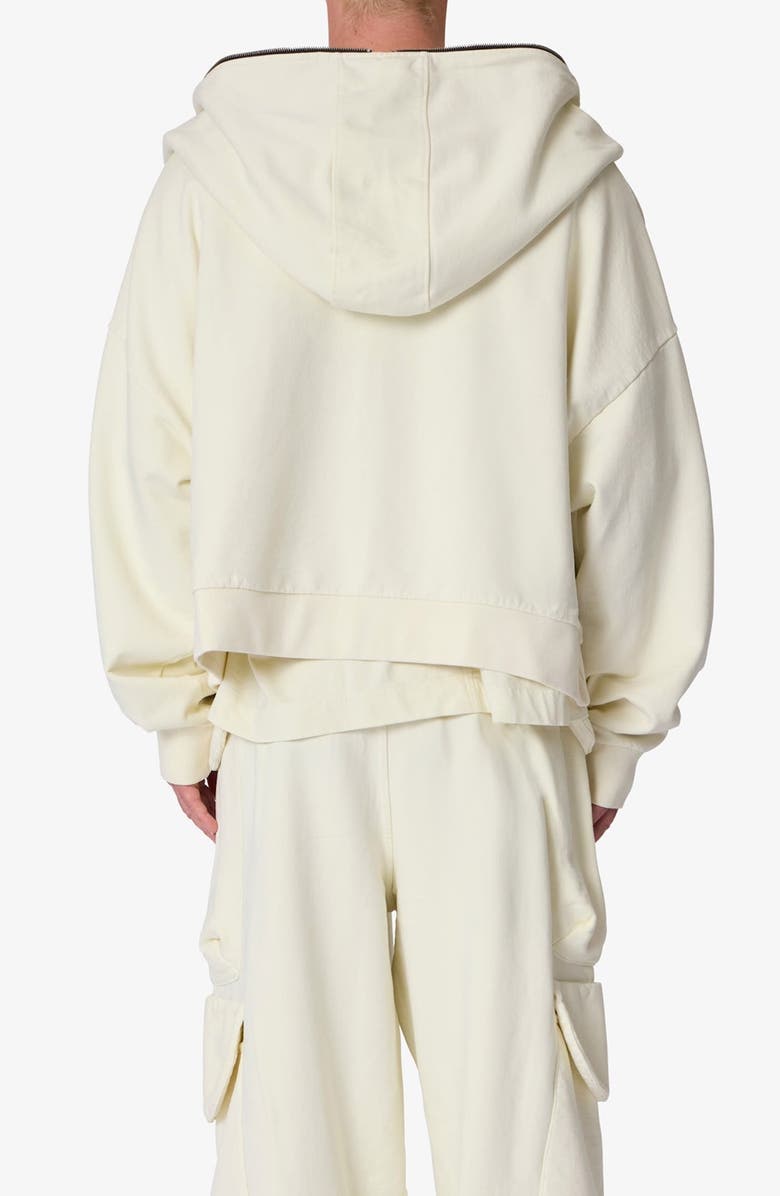 mnml Oversize Zip Hoodie, Alternate, color, Off White