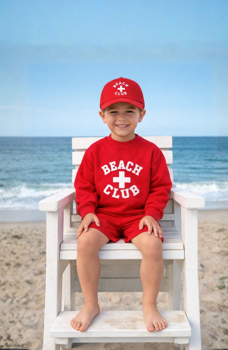 Bits & Bows Beach Club Baseball Hat, Alternate, color, Red