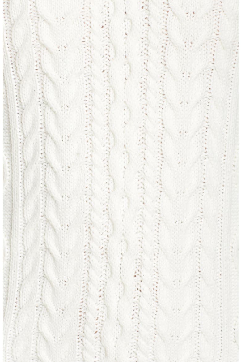 Mixed Cable Sweater Dress, Alternate, color, IVORY