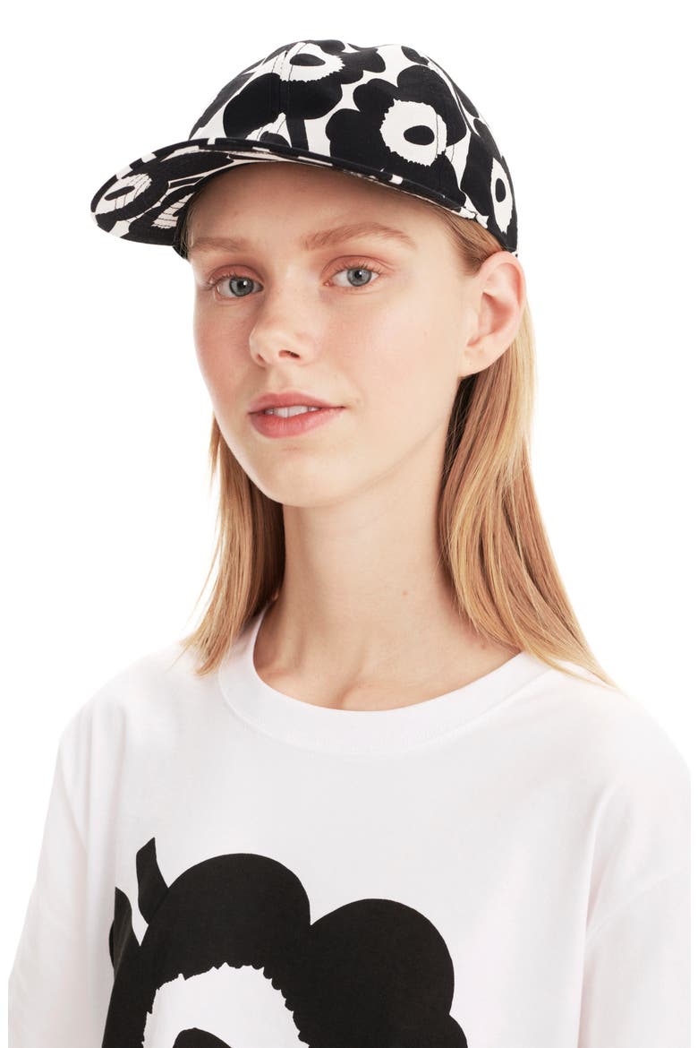 Kioski Halko Mini Unikko Baseball Cap, Alternate, color, OFF WHITE/BLACK