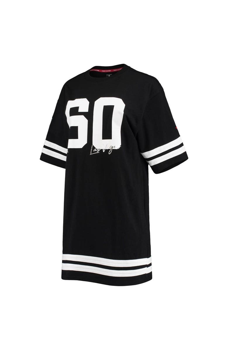 Tommy Hilfiger Women's Tommy Hilfiger Black Las Vegas Raiders Clair Half-Sleeve Dress, Alternate, color, 