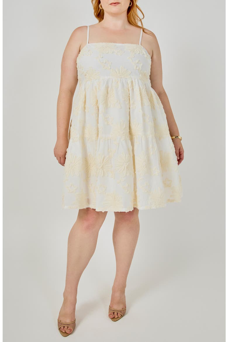 Floral Embroidered Minidress, Main, color, IVORY