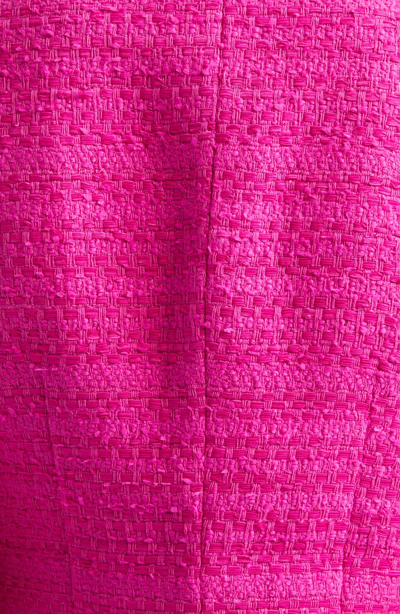 ST. JOHN Cotton Blend Tweed Jacket, Alternate, color, Hot Pink