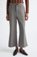 ZANKOV Pintuck Crop Flare Pants