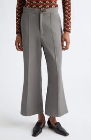 ZANKOV Pintuck Crop Flare Pants