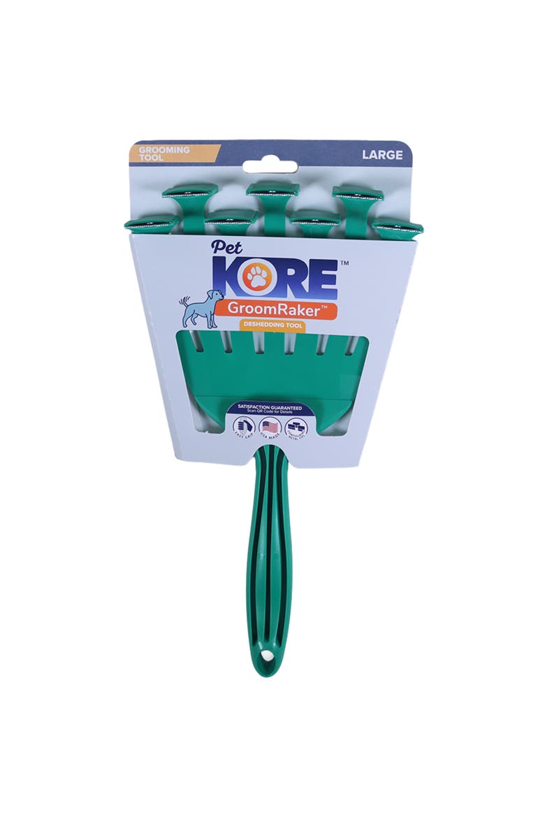 Deshedding Tool For Large Dogs, Alternate, color, Green