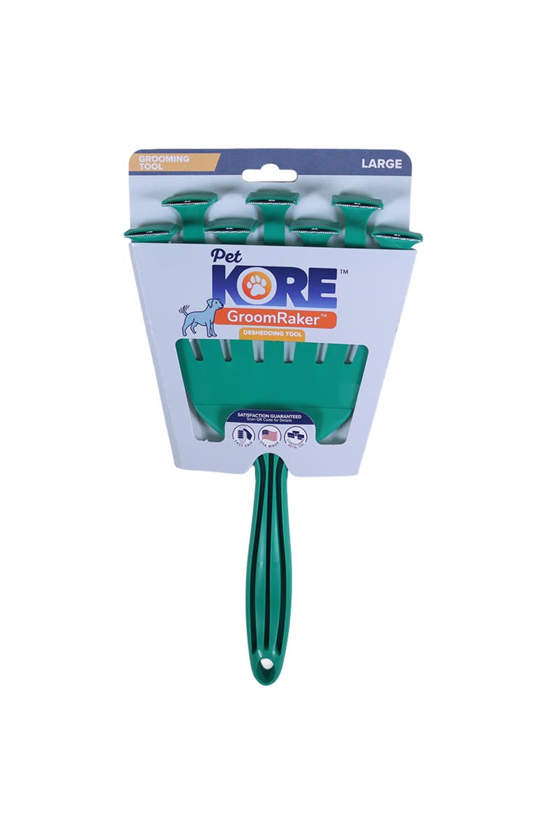 PetKORE Deshedding Tool For Large Dogs, Alternate, color, Green